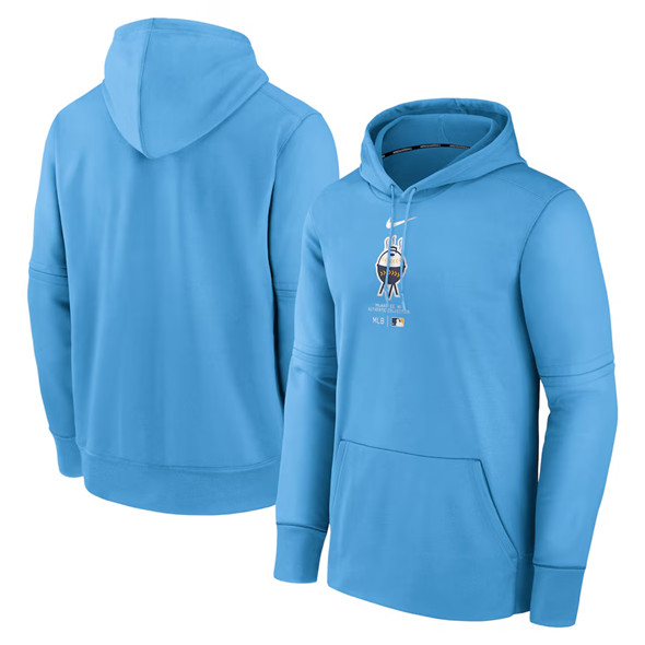 Milwaukee Brewers Powder Blue Collection City Connect Practice Performance Pullover Hoodie - Zenithce