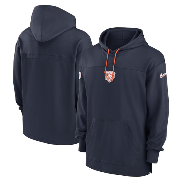 Chicago Bears Navy Performance Pullover Hoodie - Zenithce