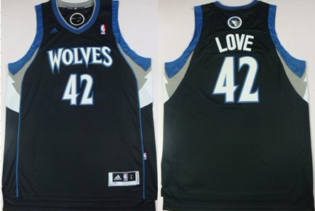 Minnesota Timberwolves #42 Kevin Love Revolution 30 Swingman Black Jersey - Zenithce