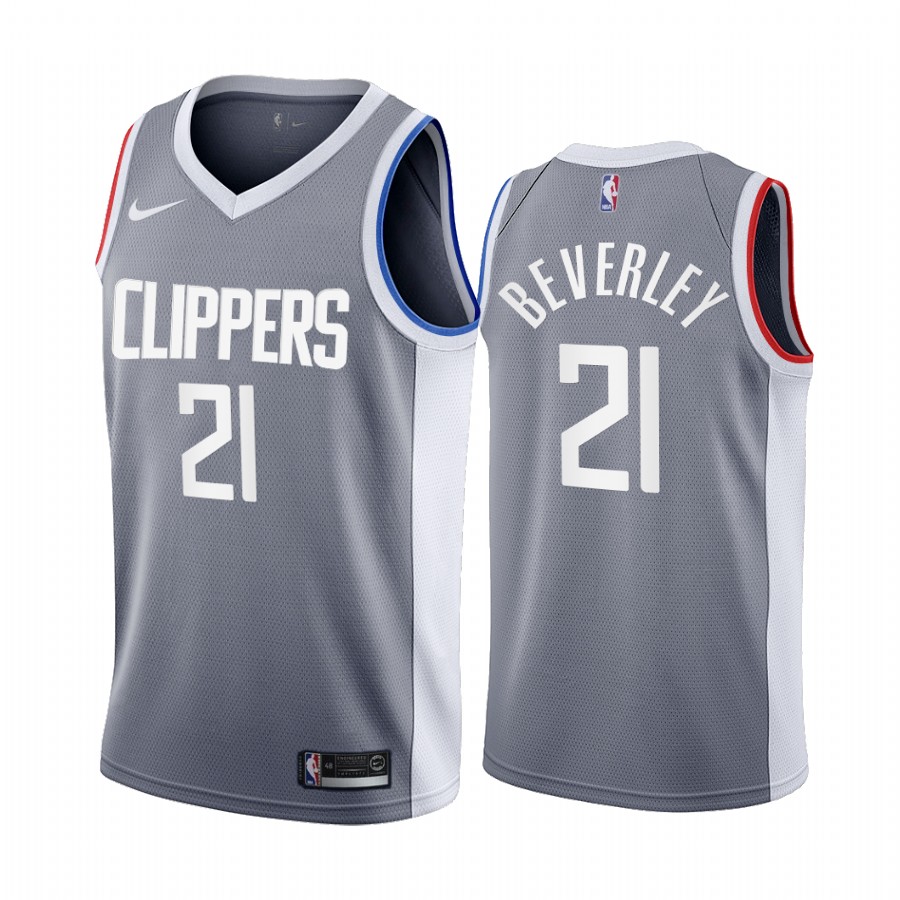 Los Angeles Clippers #21 Patrick Beverley Gray Swingman 2020-21 Earned Edition Jersey - Zenithce