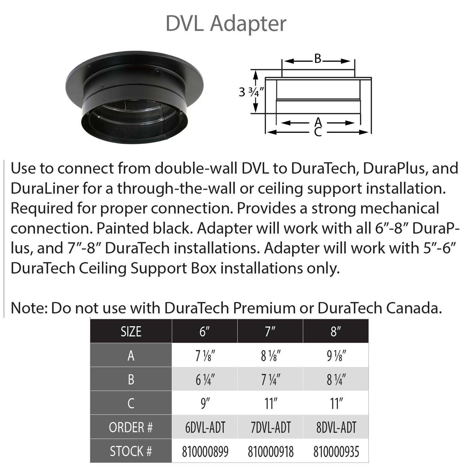 DuraVent 8DP-FCS DuraPlus Flat Ceiling Support Box - Zenithce
