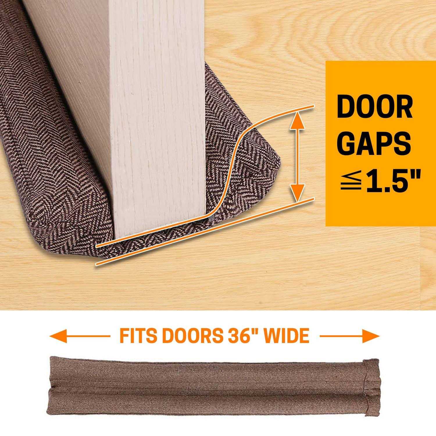 VISEMAN 36 Inch Under Door Draft Stopper-Twin Door Draft Blocker Guard - Zenithce