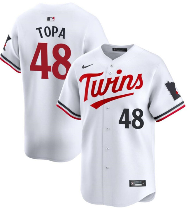 Minnesota Twins #48 Justin Topa White 2024 Home Limited Cool Base Stitched Jersey - Zenithce