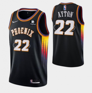 Phoenix Suns #22 Deandre Ayton Black Stitched Jersey - Zenithce