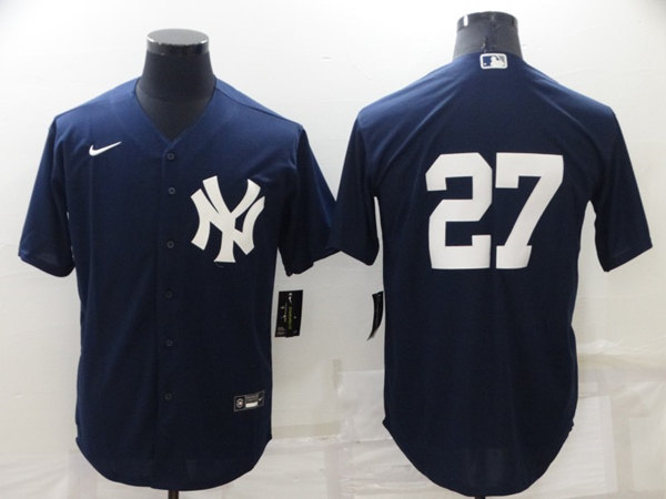 New York Yankees #27 Giancarlo Stanton Navy Cool Base Stitched Jersey - Zenithce