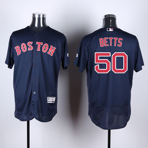 Red Sox #50 Mookie Betts Navy Blue Flexbase Authentic Collection Stitched Jersey - Zenithce