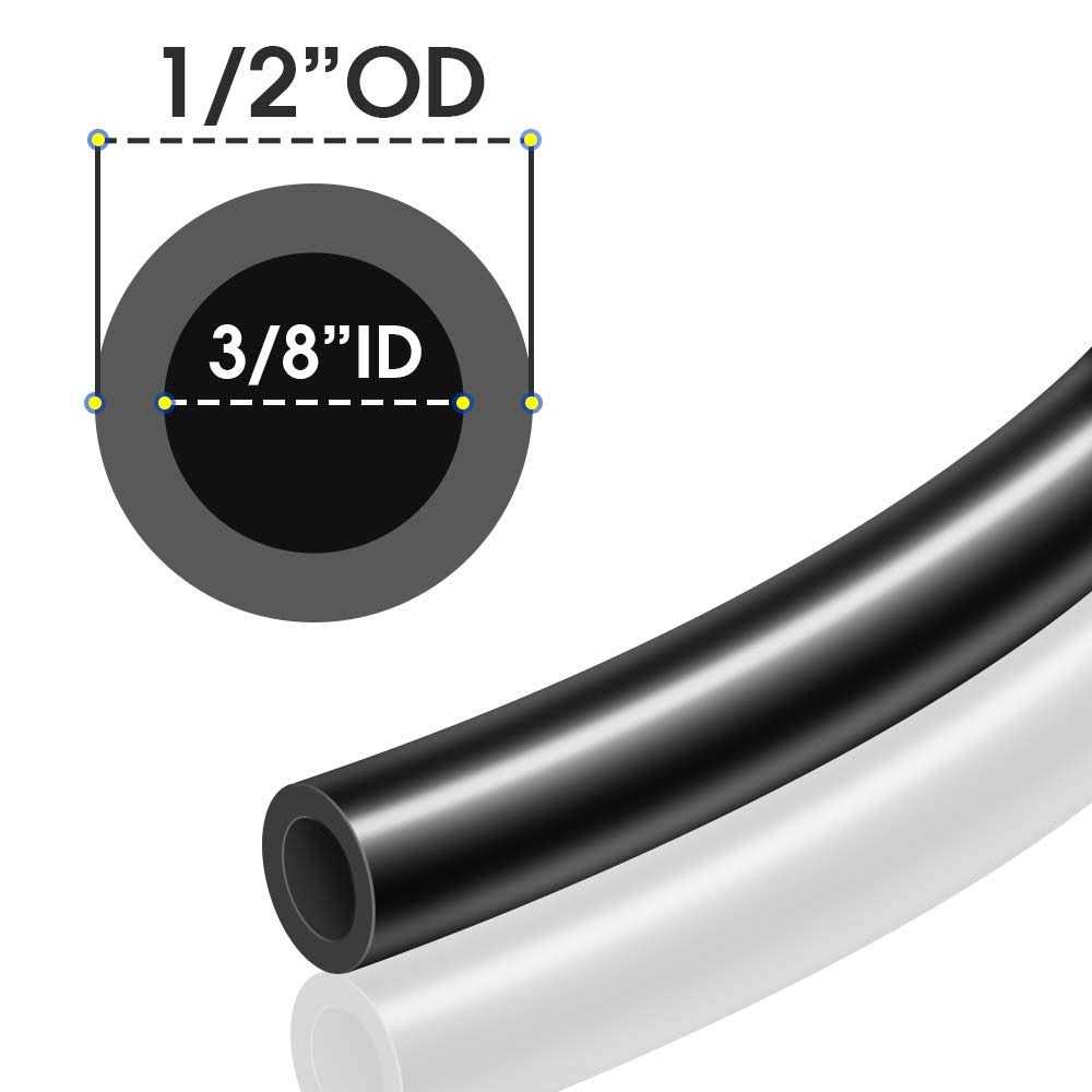 Tailonz Pneumatic Air Line od Black Pneumatic Nylon Tube 32.8ft Air Brake Tubing Nylon Hose - Zenithce