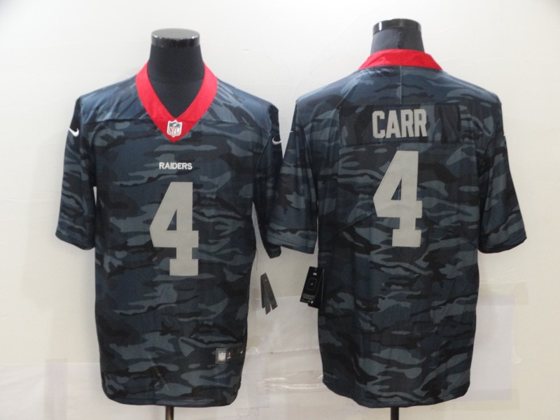 Las Vegas Raiders #4 Derek Carr Camo Limited Stitched Jersey - Zenithce