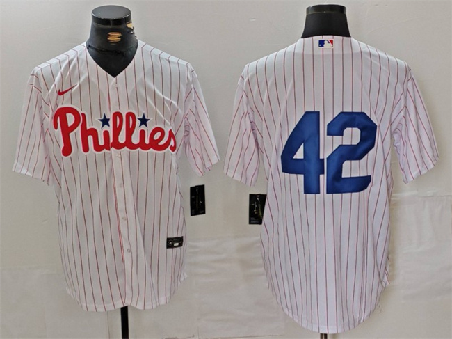 Philadelphia Phillies #42 Jackie Robinson White Cool Base Stitched Jersey - Zenithce