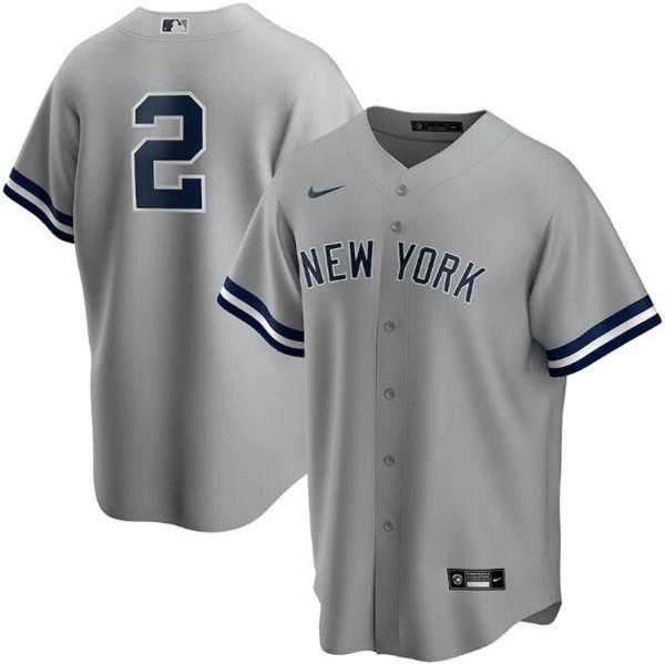 New York Yankees Grey #2 Derek Jeter New Stitched Jersey. - Zenithce