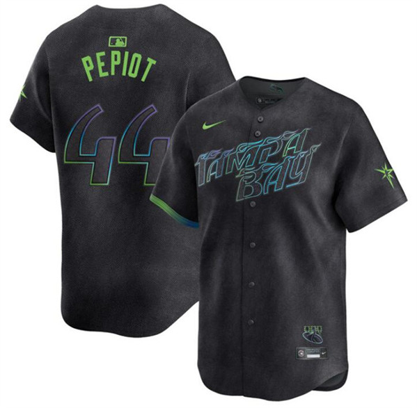 Tampa Bay Rays #44 Ryan Pepiot Charcoal 2024 City Connect Limited Stitched Jersey - Zenithce