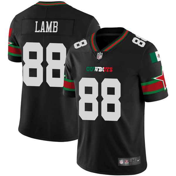 Dallas Cowboys #88 CeeDee Lamb Black Mexico Vapor Limited Stitched Jersey - Zenithce
