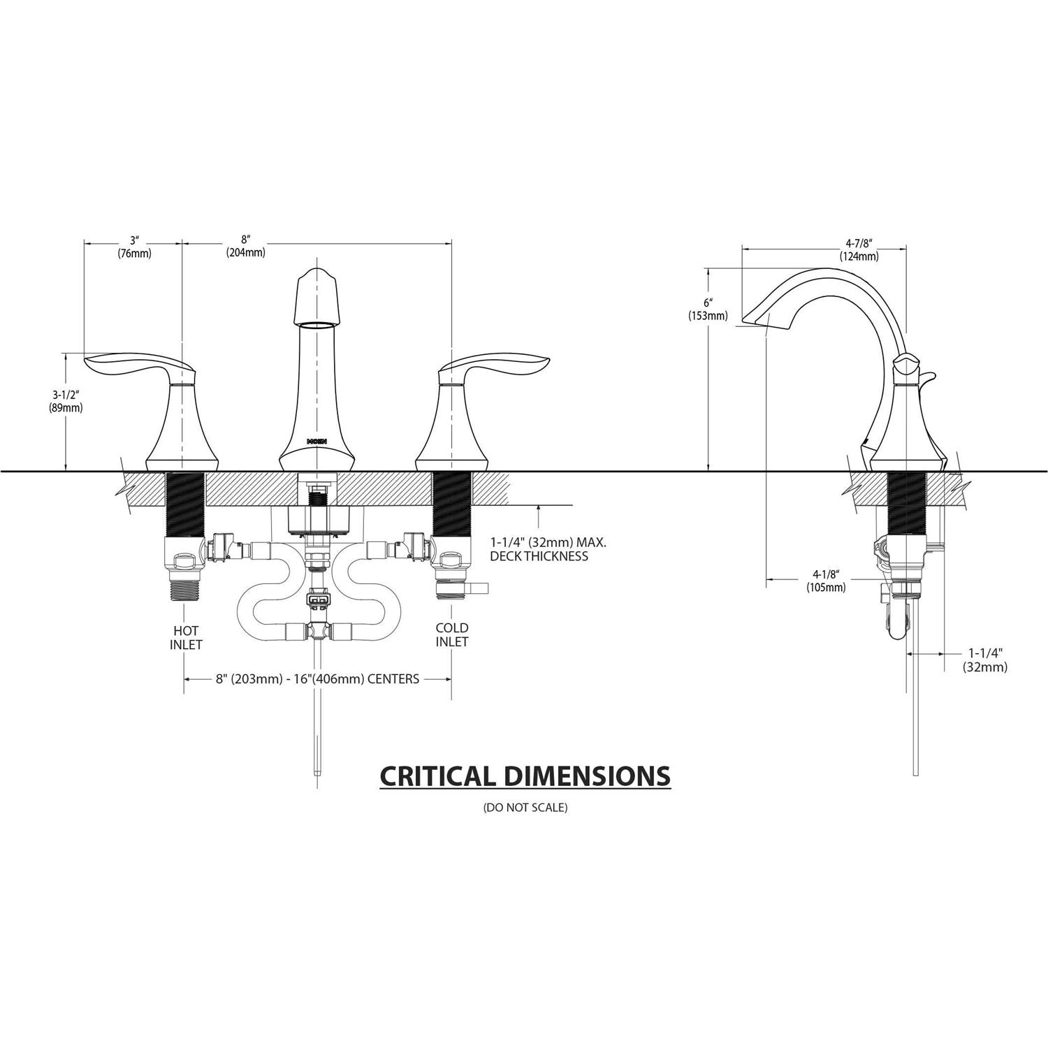 Moen T6405 Belfield Two-Handle Widespread Bathroom Faucet - Zenithce