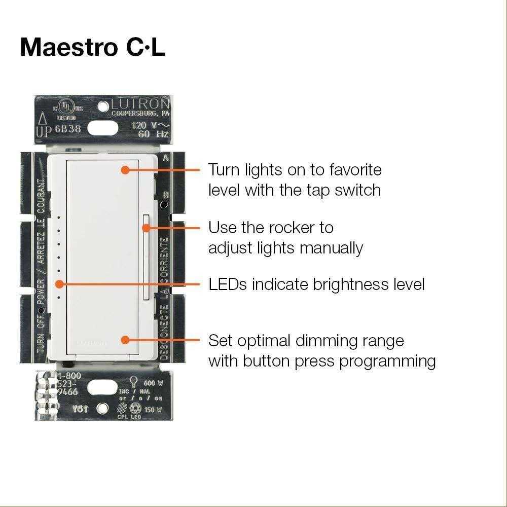 Lutron Maestro 8A Switch MA-S8AM - Zenithce