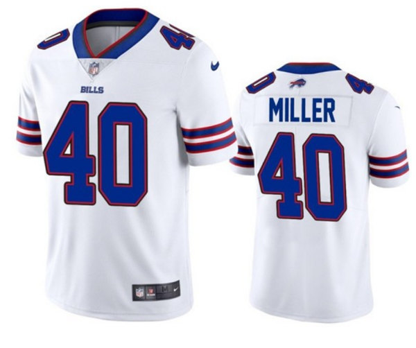 Buffalo Bills #40 Von Miller White Vapor Untouchable Limited Stitched Jersey - Zenithce