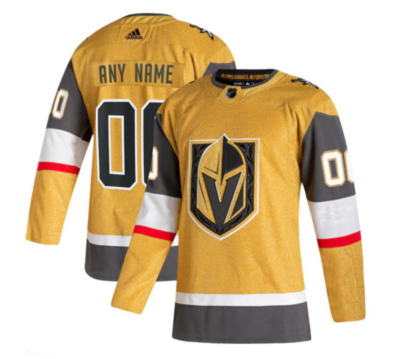 Vegas Golden Knights Custom Gold Stitched NHL Jersey - Zenithce