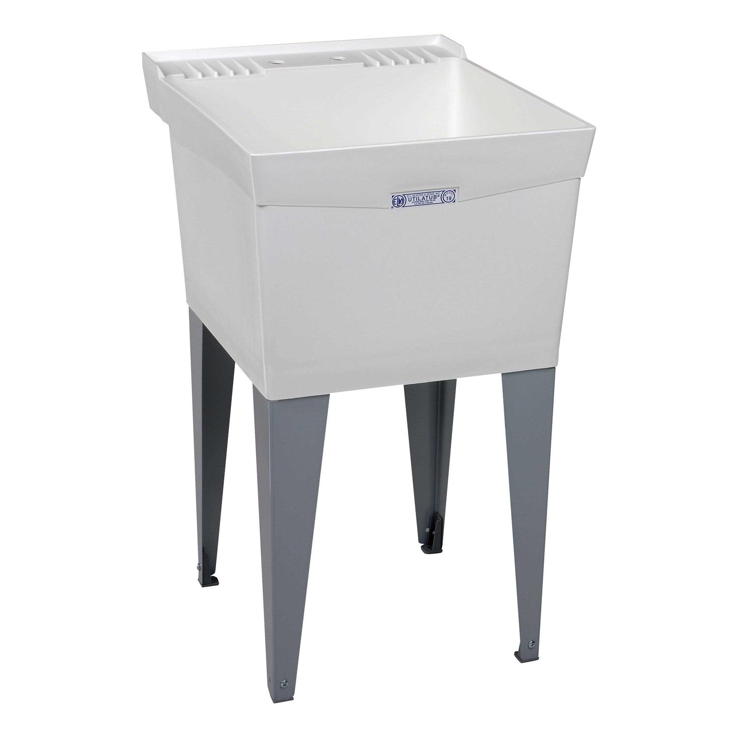 Mustee Utilatub 20 in. W x 24 in. D Single Thermoplastic Laundry Tub 19CFP - Zenithce