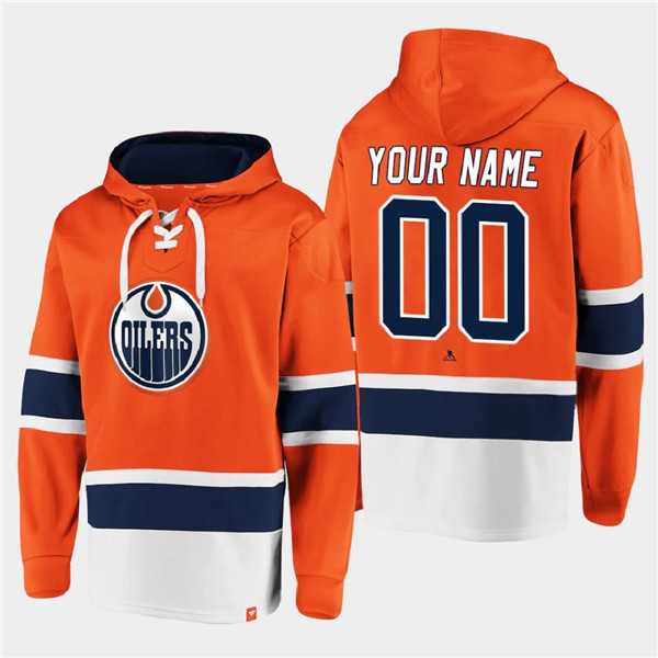Edmonton Oilers Custom Orange All Stitched Sweatshirt Hoodie - Zenithce