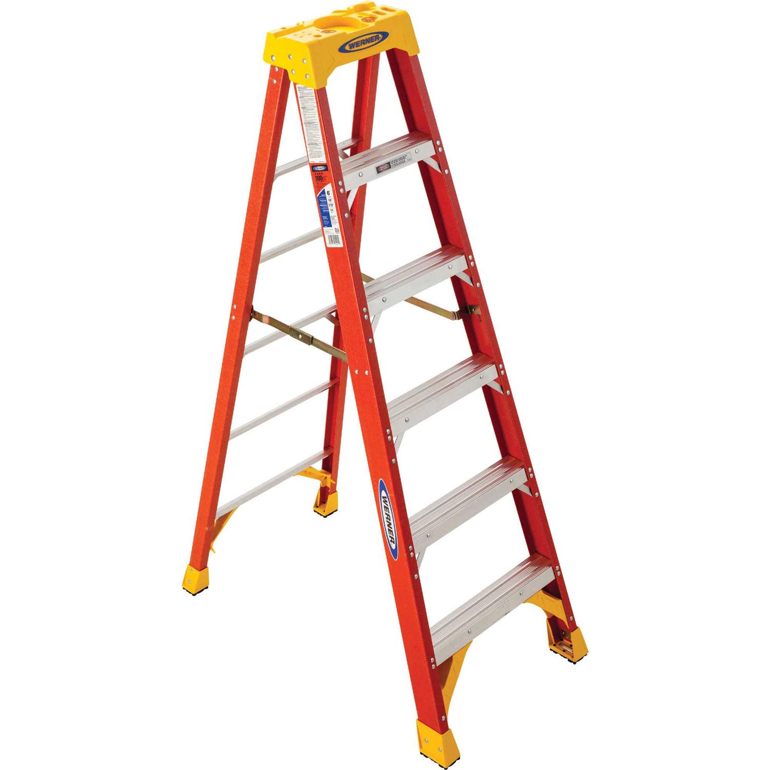Werner 6008 8′ Type I Fiberglass Step Ladder - Zenithce
