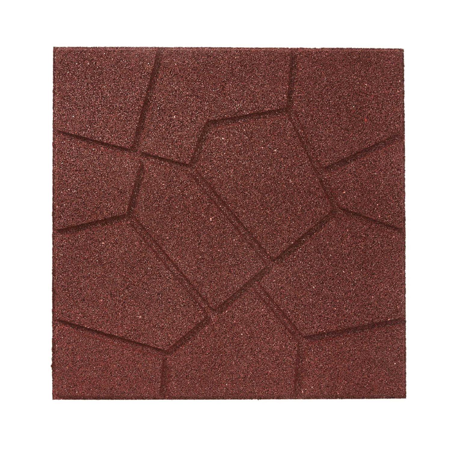 Rubberific 16 in. x 16 Dual-Sided Rubber Paver - Zenithce