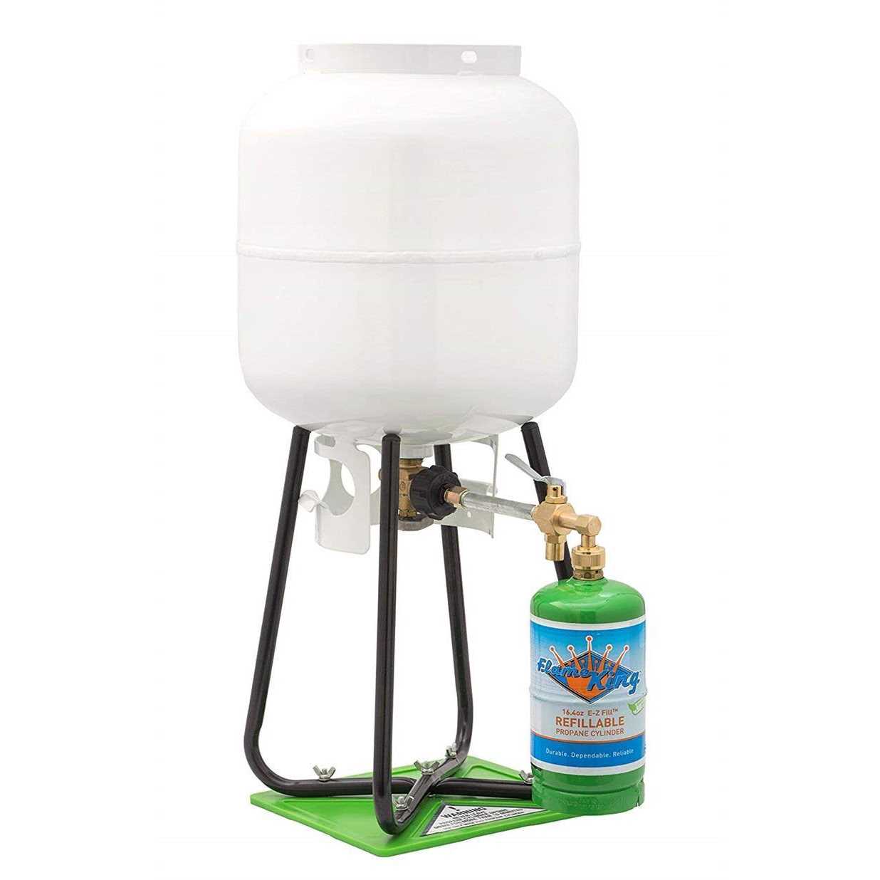 Flame King Refillable 1LB Empty Propane Cylinder Tank Reusable - Zenithce