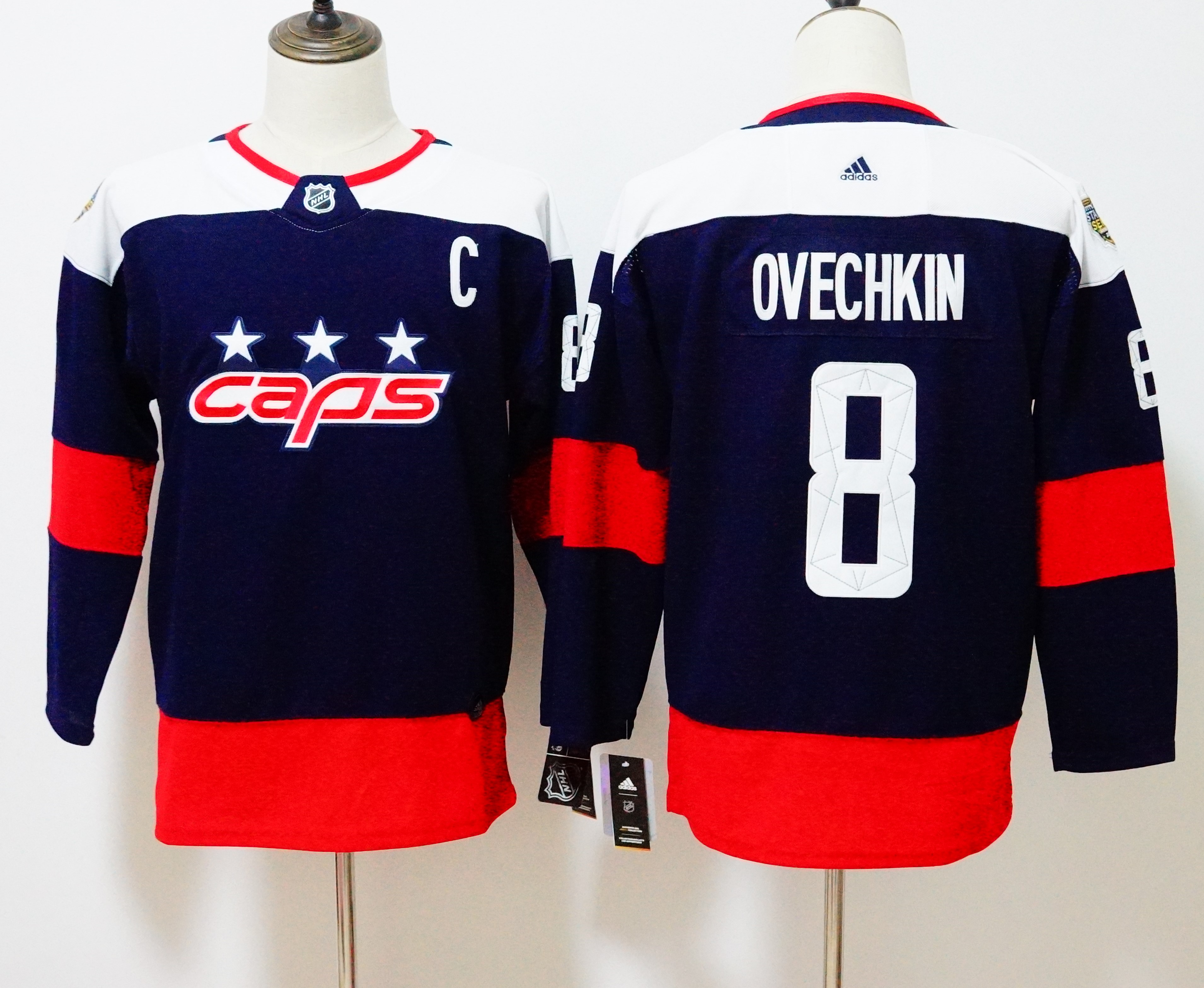 Washington Capitals #8 Alexander Ovechkin Navy 2018 Stadium Series Authentic Pro Stitched Adidas Jersey - Zenithce