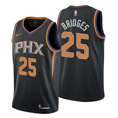 Draft Phoenix Suns #25 Mikal Bridges Statement Black Jersey - Zenithce