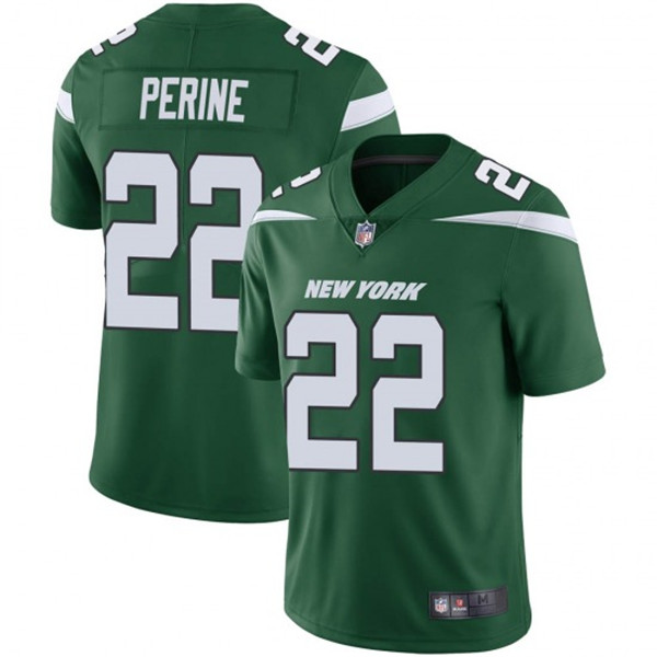 New York Jets #22 La'Mical Perine Green Vapor Untouchable Limited Stitched Jersey - Zenithce
