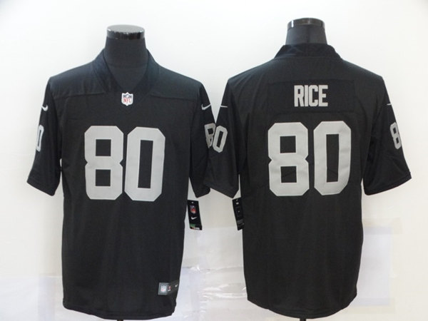 Las Vegas Raiders #80 Jerry Rice Black Vapor Untouchable Limited Stitched Jersey - Zenithce