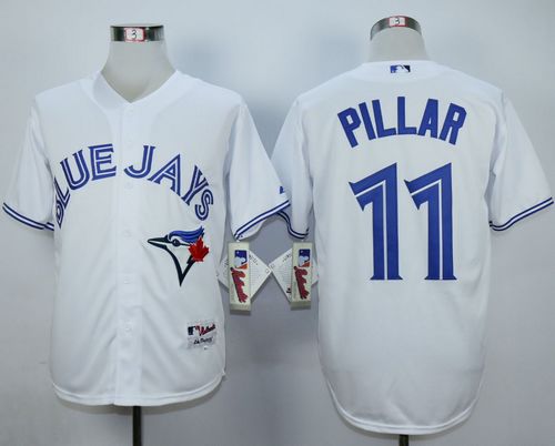 Blue Jays #11 Kevin Pillar White Cool Base Stitched Jersey - Zenithce