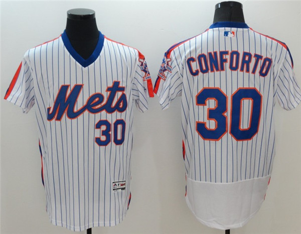New York Mets #30 Michael Conforto White Flex Base Stitched Jersey - Zenithce