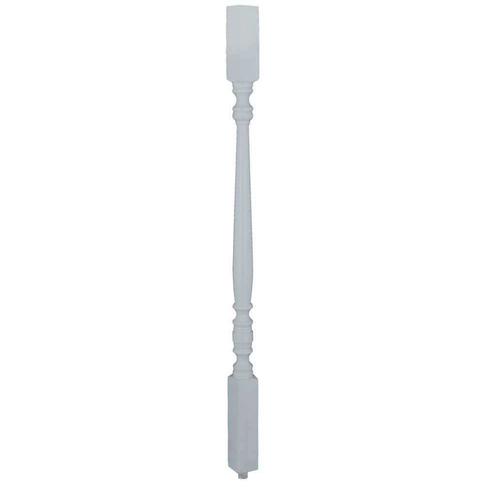 Stair Parts 1-1/4 in. 5141 Unfinished Square Top Wood Baluster for Stair Remodel - Zenithce