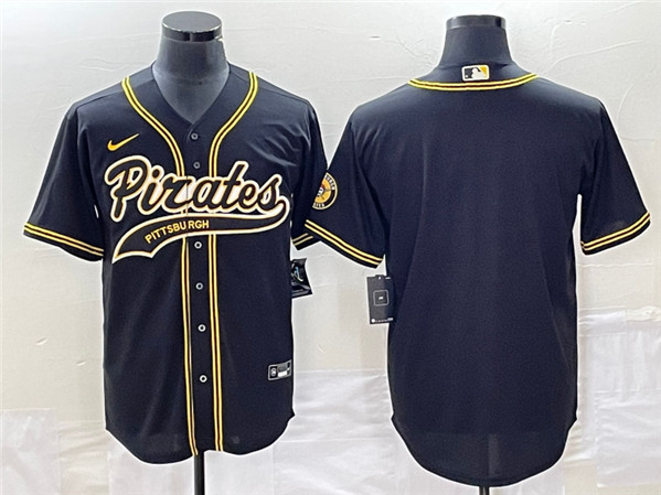 Pittsburgh Pirates Blank Black Cool Base Stitched Jersey - Zenithce