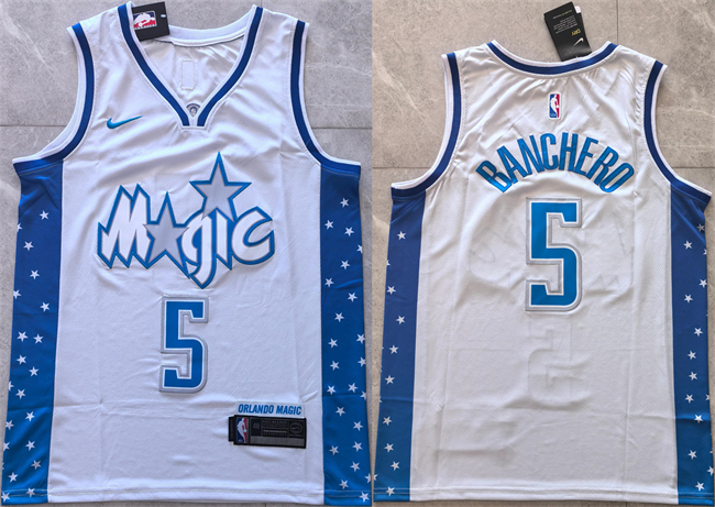 Orlando Magic #5 Paolo Banchero Silver 2025-26 City Edition Stitched Jersey - Zenithce
