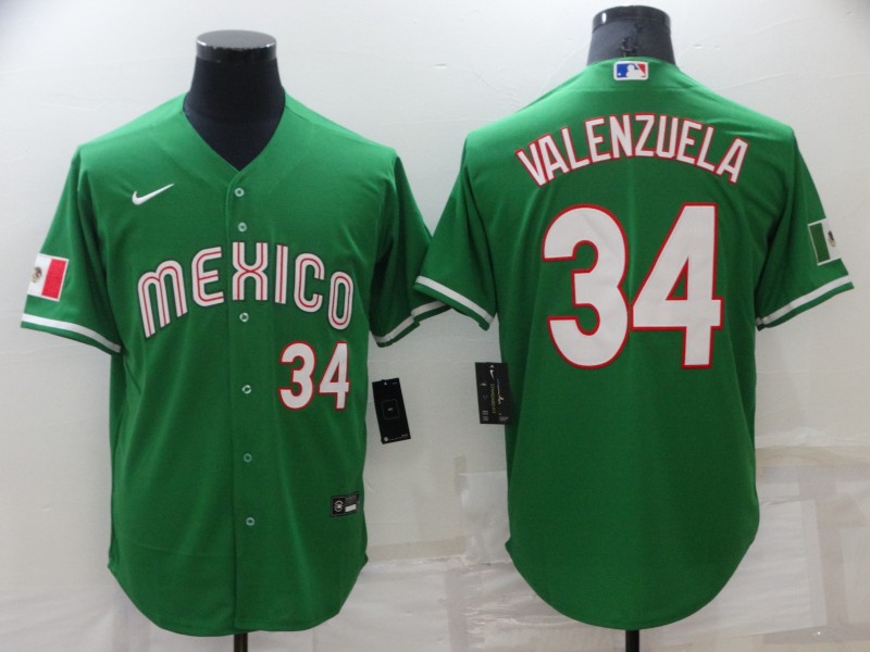 Los Angeles Dodgers #34 Toro Valenzuela Green Mexico Stitched Baseball Jersey - Zenithce