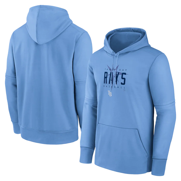 Tampa Bay Rays Blue Pregame Performance Pullover Hoodie - Zenithce