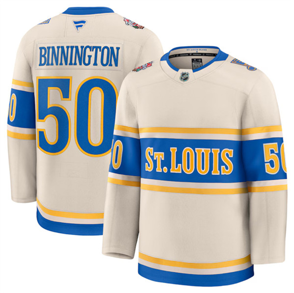 St. Louis Blues #50 Jordan Binnington Cream 2024-25 Winter Classic Stitched Jersey - Zenithce