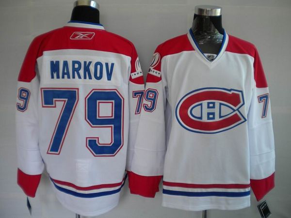 Canadiens #79 Andrei Markov Stitched White Jersey - Zenithce