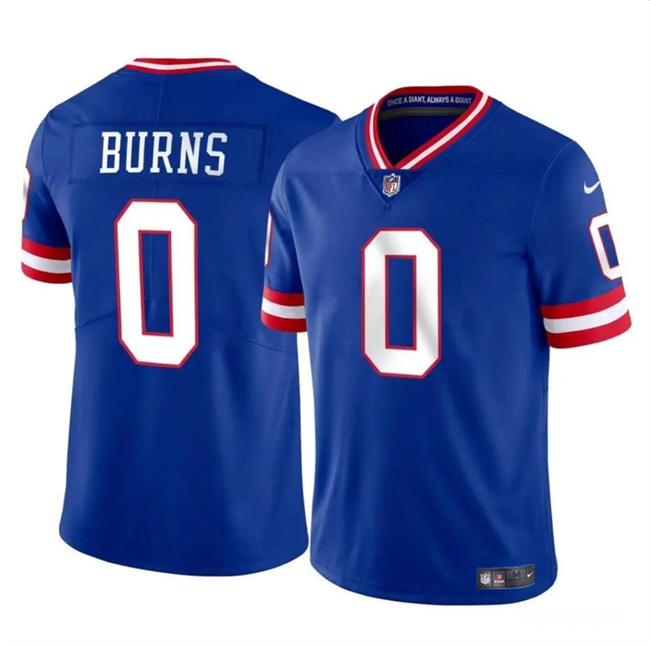 New York Giants #0 Brian Burns Blue Throwback Vapor Untouchable Limited Stitched Jersey - Zenithce
