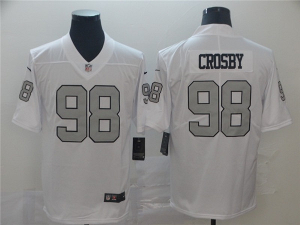 Raiders #98 Maxx Crosby White Color Rush Limited Stitched Jersey - Zenithce