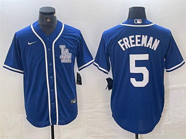 Los Angeles Dodgers #5 Freddie Freeman Blue Cool Base Stitched Jersey - Zenithce