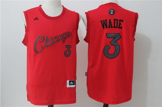 Chicago Bulls #3 Dwyane Wade adidas Red 2016 Christmas Day Stitched Swingman Jersey - Zenithce
