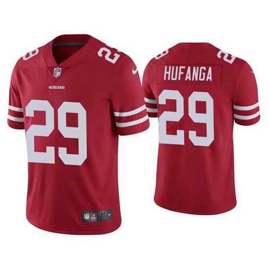 San Francisco 49ers #29 Talanoa Hufanga Red Vapor Untouchable Stitched Football Jersey - Zenithce