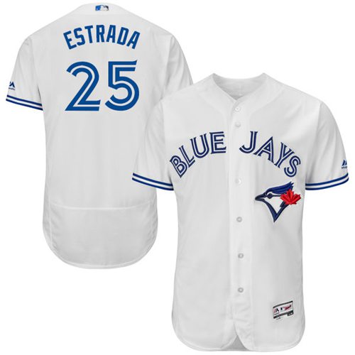 Blue Jays #25 Marco Estrada White Flexbase Authentic Collection Stitched Jersey - Zenithce