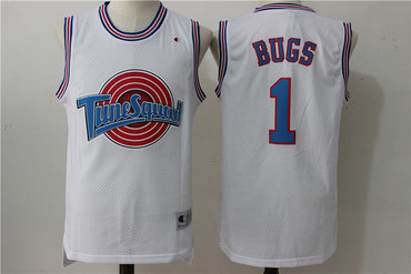 Tune Squad 1 Bugs White Stitched Movie Jersey - Zenithce