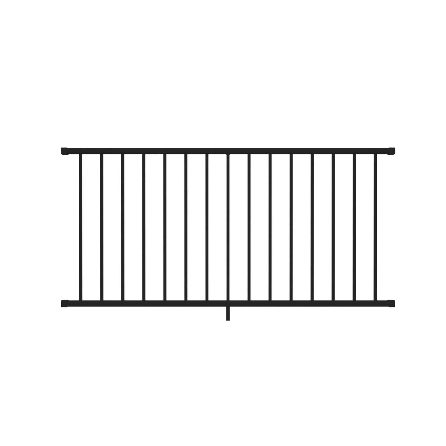 Deckorators Pre-assembled 6-ft x 2.25-in x 3-ft Textured White Aluminum Deck Rail Kit 346951 - Zenithce