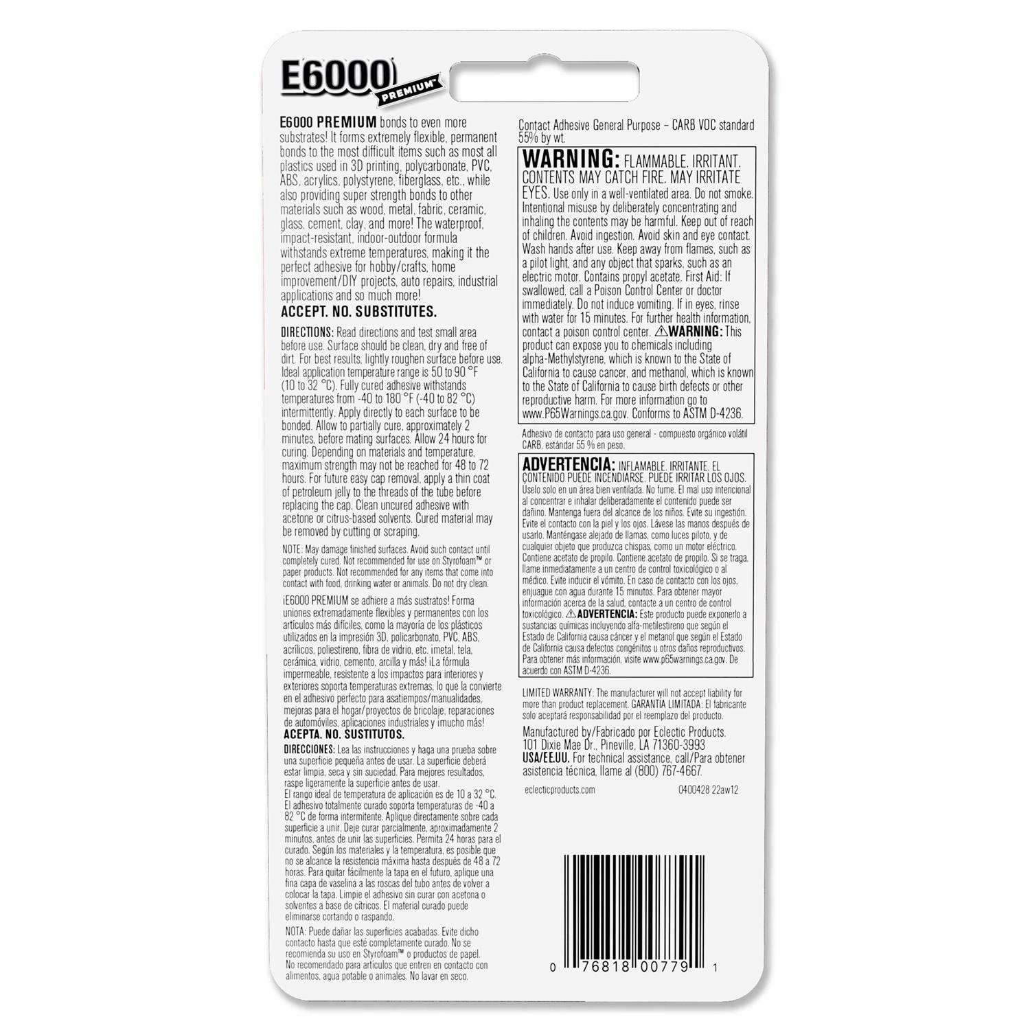 E6000 Precision Tip Adhesive - Zenithce