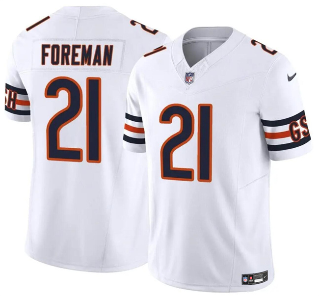 Chicago Bears #21 D'Onta Foreman White 2023 F.U.S.E. Vapor Stitched Jersey - Zenithce