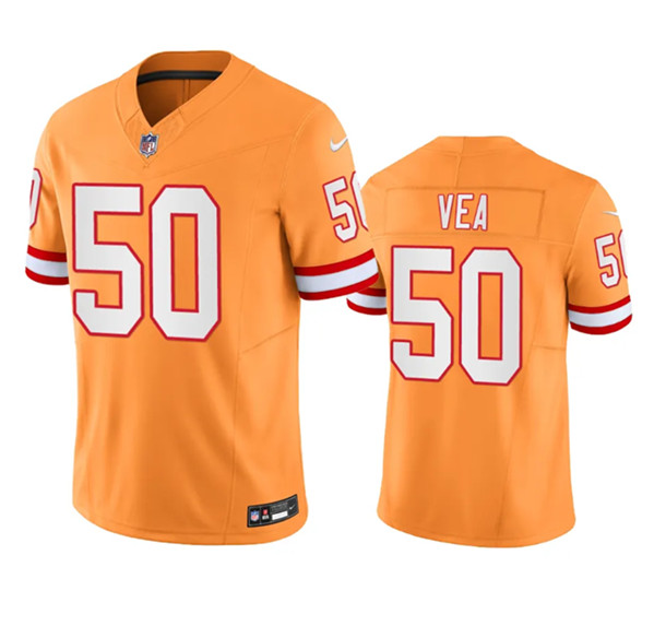 Tampa Bay Buccaneers #50 Vita Vea Orange 2023 F.U.S.E. Throwback Limited Stitched Jersey - Zenithce