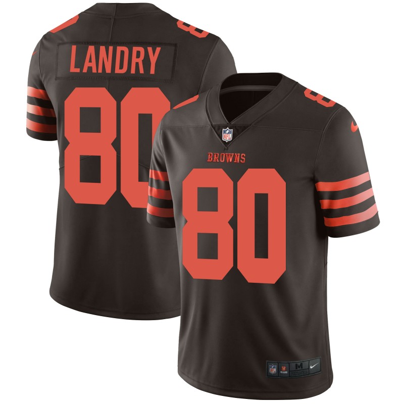 Browns #80 Jarvis Landry Brown Color Rush Limited Stitched Jersey - Zenithce